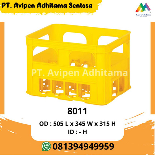 Krat Botol Plastik Rabbit Type 8011 Peti Botol Minuman HDPE Tebal.jpg