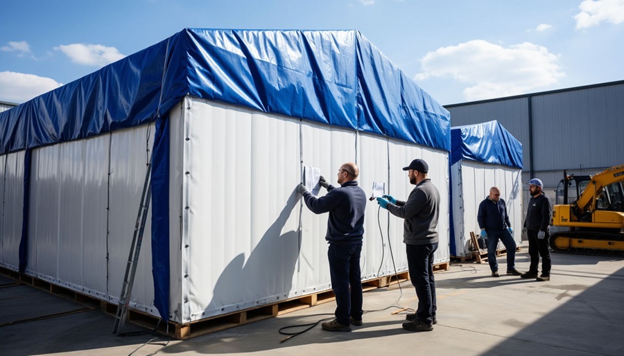 Монтаж тентового склада