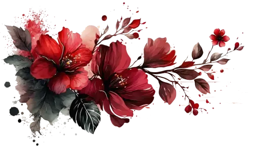 florals colorful watercolor botanical design collection ai generative free png.webp