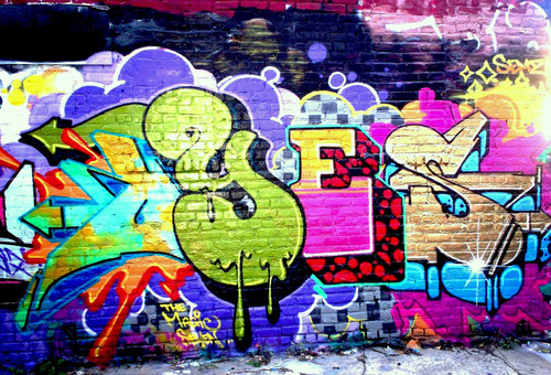 colorful graffiti wall art with yes drawing 34x8bgizxf4uszfm.jpg