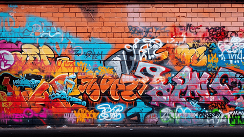 pngtree graffiti adorned brick wall texture image 13666306.png