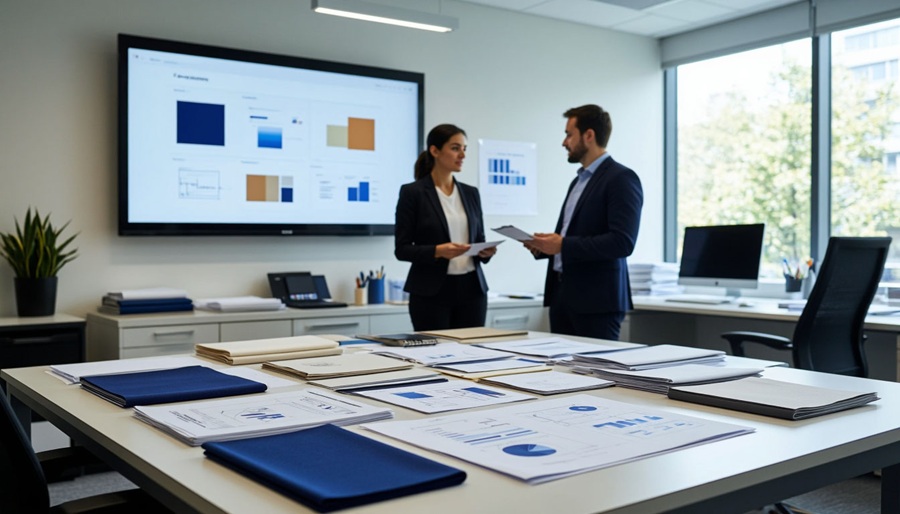 Деловой офис с презентацией производственных возможностей