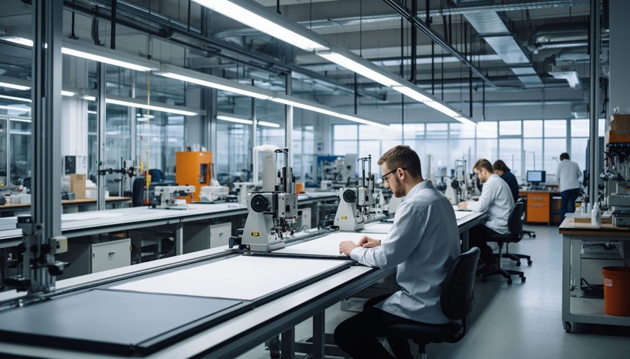 Современный производственный цех с полным циклом производства