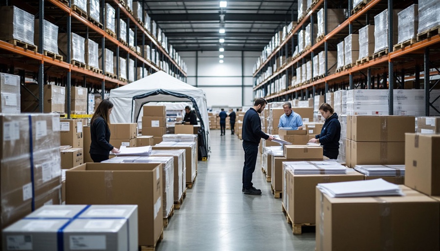 Складская зона с организованными поставками