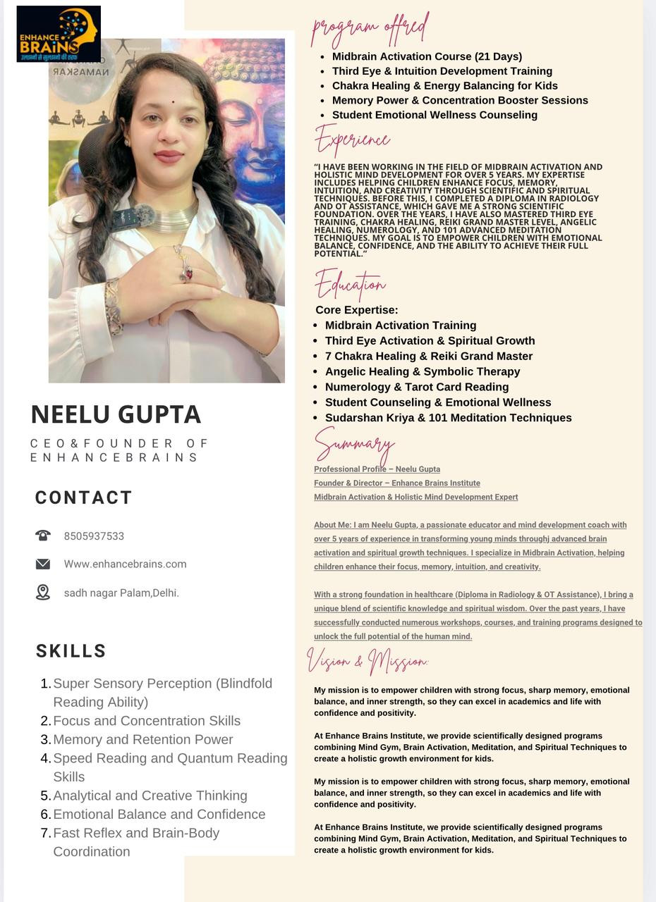 Neelu Gupta - CEO Enhance Brains