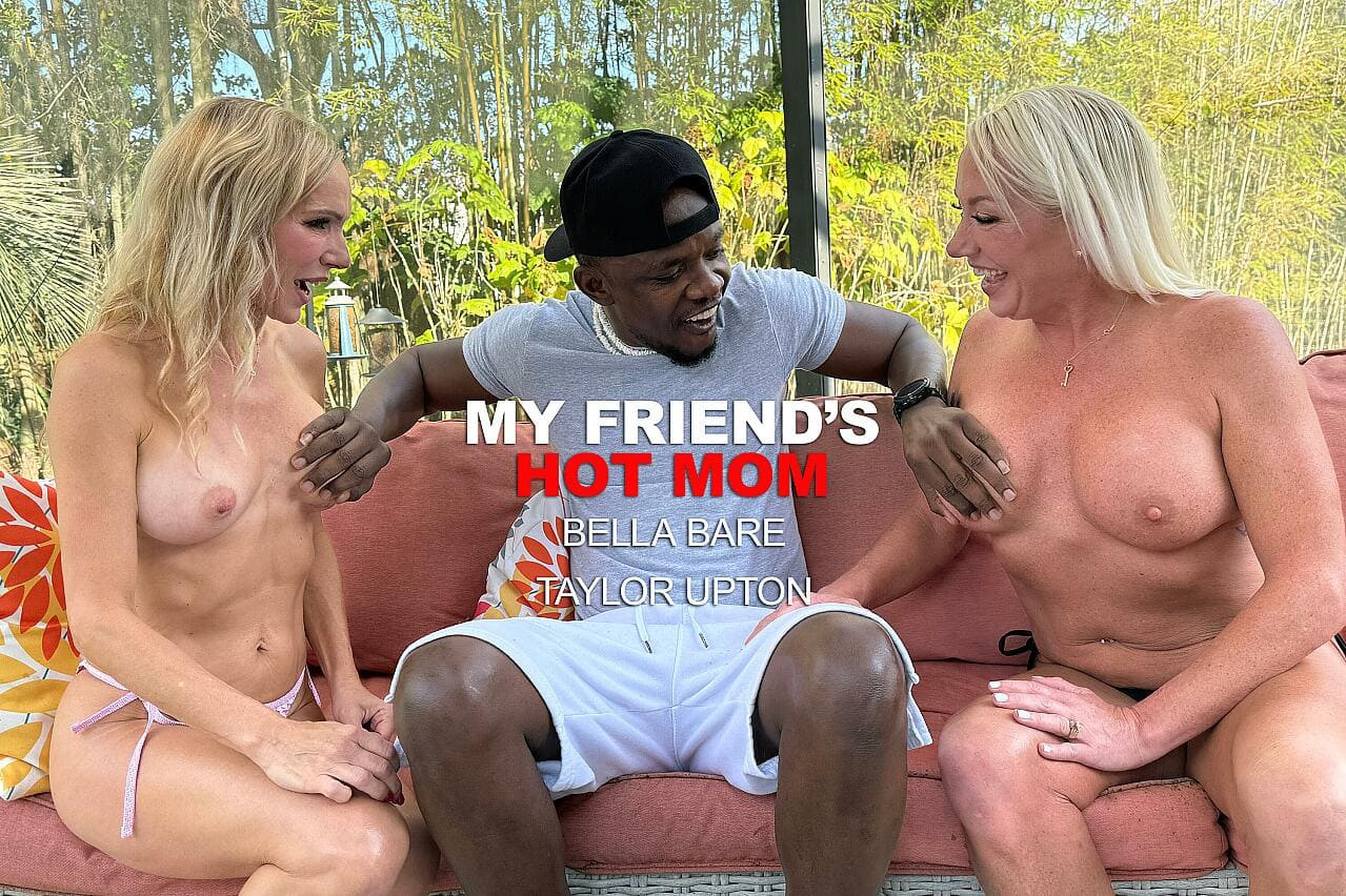 MyFriendsHotMom 26 02 03 Sexy Milf’s Bella Bare and Taylor Upton give son’s friend a high intensity workout