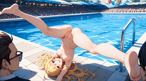 ブルーモト 【オリジナルキャラ】ソフィアちゃん、プールで全裸 その2 132033064 p34