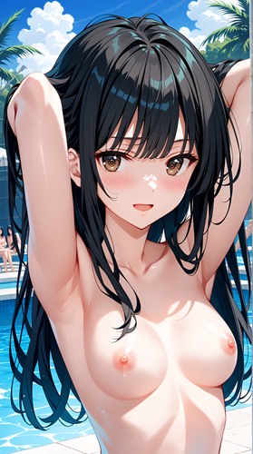 ブルーモト 【オリジナルキャラ】セイさん、プールで全裸露出 その2 131618190 p44