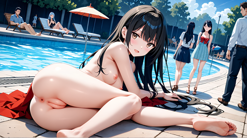 ブルーモト 【オリジナルキャラ】セイさん、プールで全裸露出 その2 131618190 p28