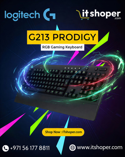 Logitech G213 Prodigy RGB gaming keyboard available at ITshoper, one of the best electronics stores .jpg