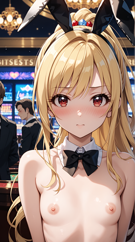 ブルーモト 【オリジナルキャラ】ちとせちゃん、カジノで全裸バニー その2 131575184 p56