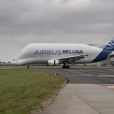 Airbus Beluga landing on the UK