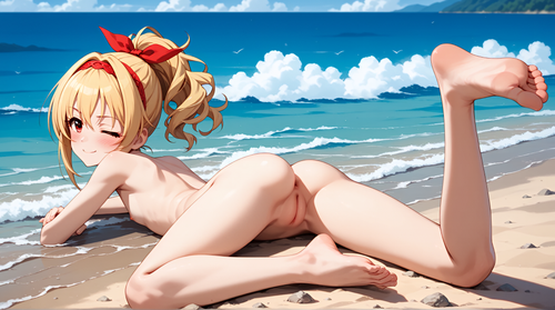 ブルーモト 【オリジナルキャラ】ちとせちゃん、海岸でヌード撮影 131193402 p60