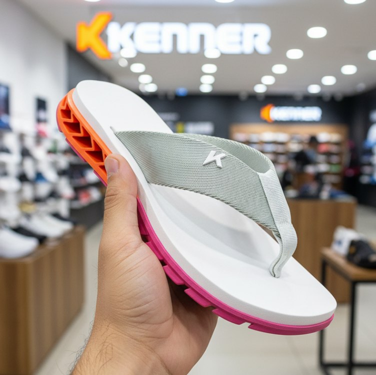 Chinelo Kenner Rakka Masculino – Pink+Laranja