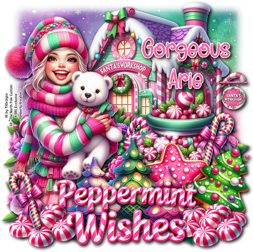 Peppermint Wishes Tag