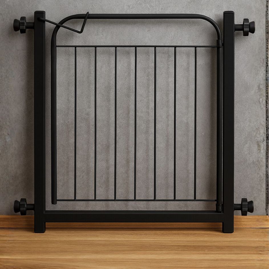 Grade Portão Preto Proteção Pets 68 A 73 / 78 A 83 Cm Cachorro aramado 69cm