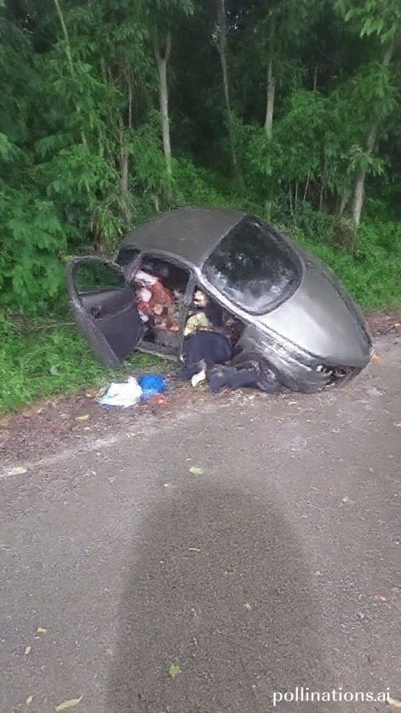 Tropical depression Wilma Police officer survives car's fall in Balamban