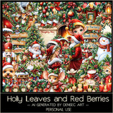 DCA Holly Leaves and Red Berries
