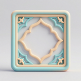 freepik 3d model square minimalist 3d frame in pastel colo 5397
