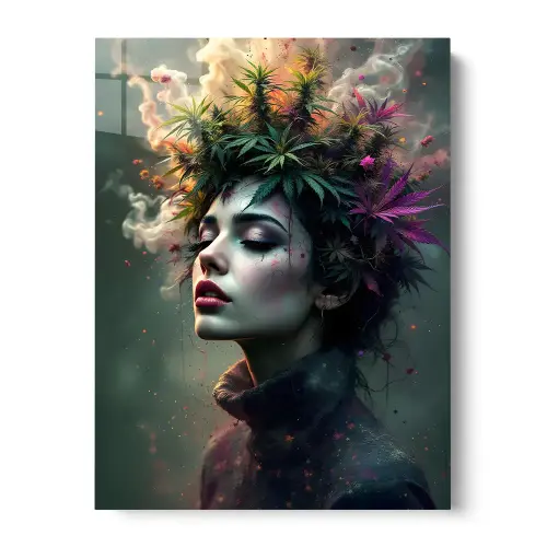 11freepik edit A woman with her head as a weed marihuana plant li 3.webp