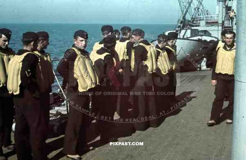 stock photo kriegsmarine seamen with life vests on the deck of a warship at the french atlantic coas.jpg
