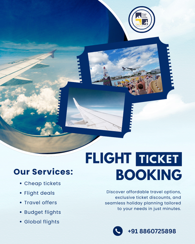 Blue and White Modern Flight Ticket Booking Services Instagram Post.png
