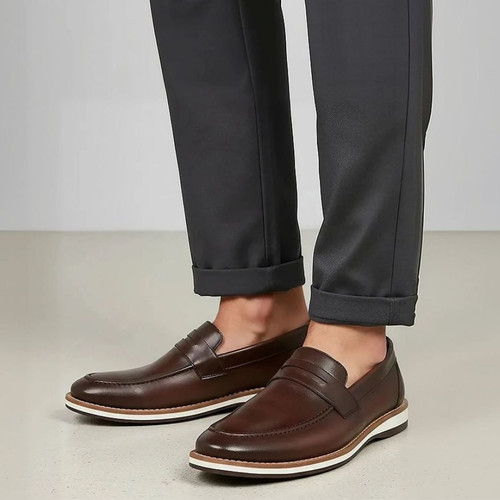 Sapato Mocassim Masculino Casual Confortável Couro Sintético.jpg