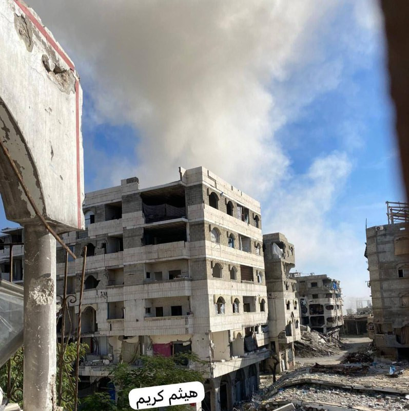 جيش الاحتلال ينسف مباني سكنية جديدة في حي التفاح شرقي مدينة غزة....