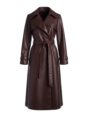 Sydney Sweeney Maroon Leather Coat 1.png