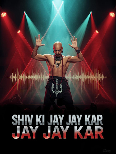 A visually striking, assertive cinematic Hip Hop poster. A fair skinned, sexy Indian man (the rapper.jpg