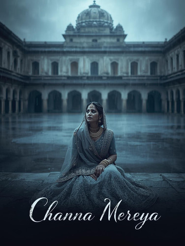 A hauntingly beautiful cinematic music video poster. A fair skinned, sexy Indian woman in traditiona.jpg