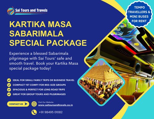 Embark on a sacred Kartika Masa journey to Sabarimala with Sai Tours.