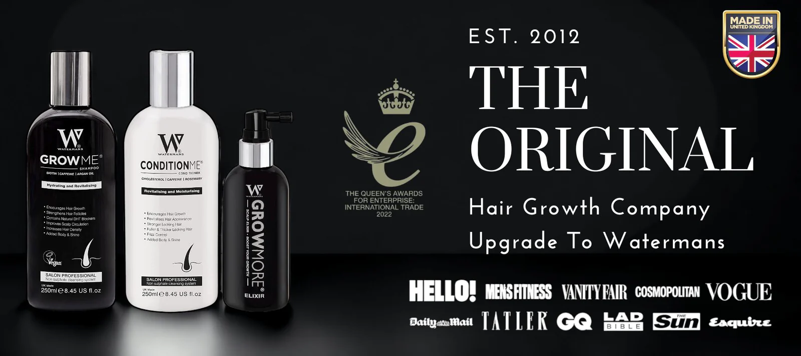 WATERMANS HAIR REVIEW: THE "QUEEN'S AWARD" SHAMPOO THAT FIGHTS HAIR LOSS