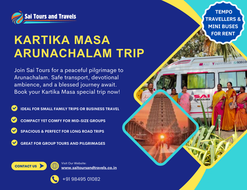 This Kartika Masa, experience the divine peace of Arunachalam with Sai Tours.