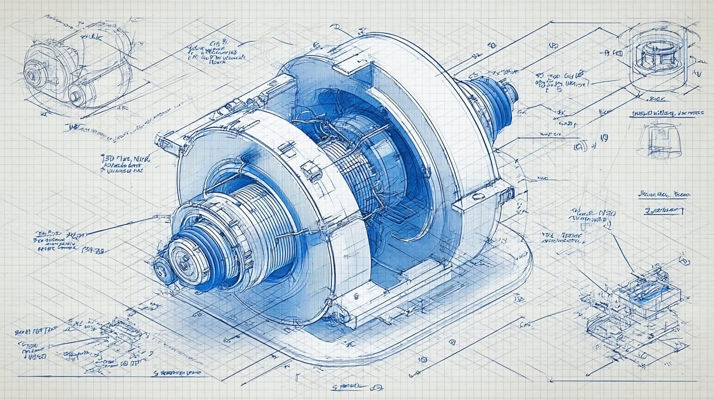 Схема конструкции осевого вентилятора на 380В