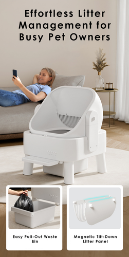 FORGE Pt Open Top Smart Cat Litter Box Detail Effortless Litter Management for Busy Pet Owners.png