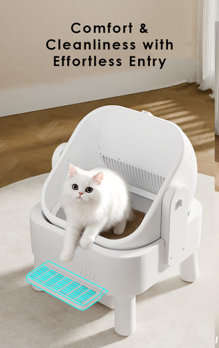 FORGE Pt Open Top Smart Cat Litter Box Detail Comfort & Cleanliness with Effortless Entry.png