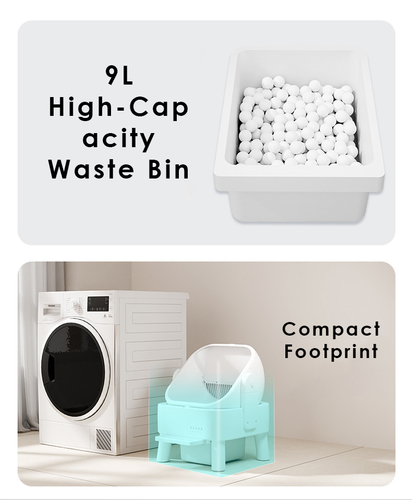 FORGE Pt Open Top Smart Cat Litter Box Detail High Capacity Waste Bin for Less Frequent Emptying.png