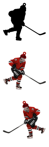 Custome Hockey Blue 2 sided Acrylic Ornament (1).png