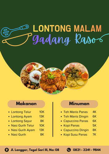  Putih Oranye Minimalis Daftar Menu Dokumen A4