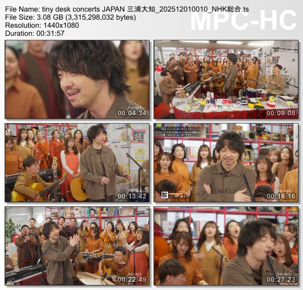 [TV-Variety] tiny desk concerts JAPAN – 2025.11.30 – Daichi Miura