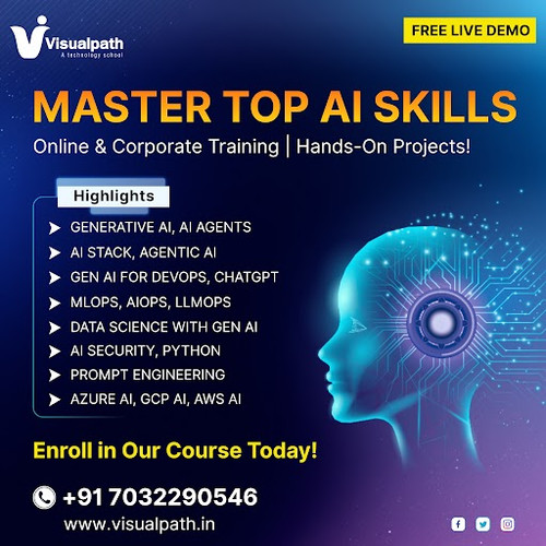 Learn Advanced AI Skills with VisualPath Upgrade your career with industry-focused AI modules taught by real-time experts. Get hands-on experience and practical knowledge that matches today’s job market.
AI Modules at VisualPath:
Generative AI | Data Science with GenAI | Prompt Engineering
AI/ML | MLOps | LLMOps | AIOps | Agentic AI
Azure AI | AWS AI | GCP AI
Free Demo by VisualPath
Online & Corporate Training
Expert Trainers
☎️ Call VisualPath: +91 7032290546
WhatsApp: https://wa.me/c/917032290546
Visit: https://www.visualpath.in/agentic-ai-online-training.html
Blog Link: https://visualpathblogs.com/category/agentic-ai/