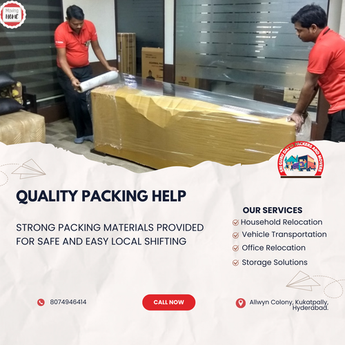 Use strong and clean packing materials for safe shifting. Contact us today..png