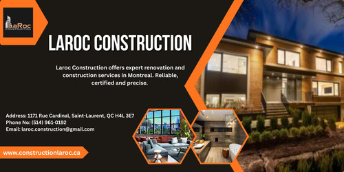 Transform your space with a trusted team where Custom Home Builder Montreal stands for reliability, design precision, and lasting craftsmanship. Let experts shape your dream home with care and quality you can count on, contact us today. Visit at: https://constructionlaroc.ca/