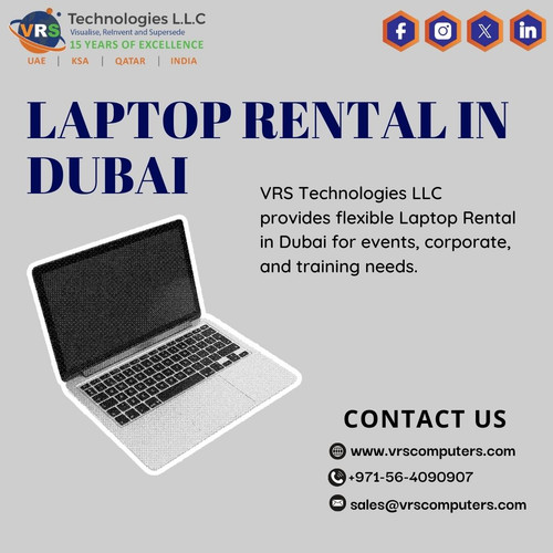 Acquire high performance laptops for business needs, training, or corporate events with adaptable rental terms. VRS Technologies LLC provides seamless Laptop Rental in Dubai with setup and support. Call +971564090907.

Visit Us: https://www.vrscomputers.com/computer-rentals/laptop-rentals-in-dubai/

#laptoprental #laptoprentaldubai #laptoprentalindubai #laptopsforrent #rentalaptop