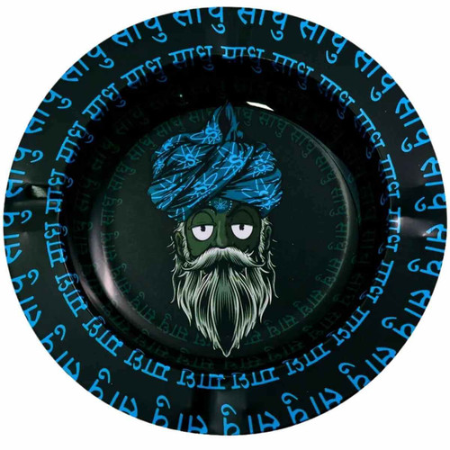 Cinzeiro De Metal Redondo Sadhu Sânscrito (1).jpg