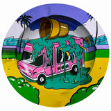 Cinzeiro De Metal Redondo Sadhu Carrinho de Sorvete (1)