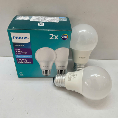 tiet kiem ngay combo 2 bong den led bulb philips ESS ledbulb 7w e27 sang trang 6500k 230v a60 (3)