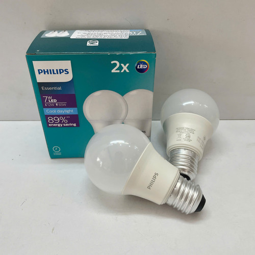 tiet kiem ngay combo 2 bong den led bulb philips ESS ledbulb 7w e27 sang trang 6500k 230v a60 (1)