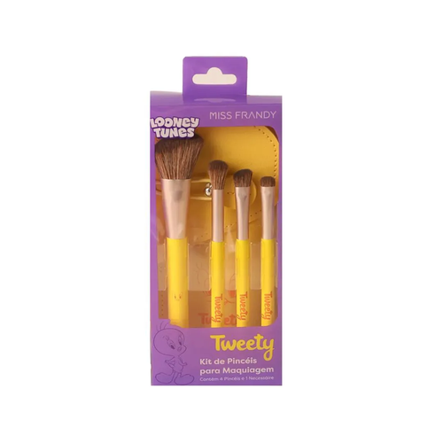 WP PM24 0714 KIT COM 4 PINCEL E NECESSAIRE LINHA TWEETY DZ (12 PECAS) foto 1.png